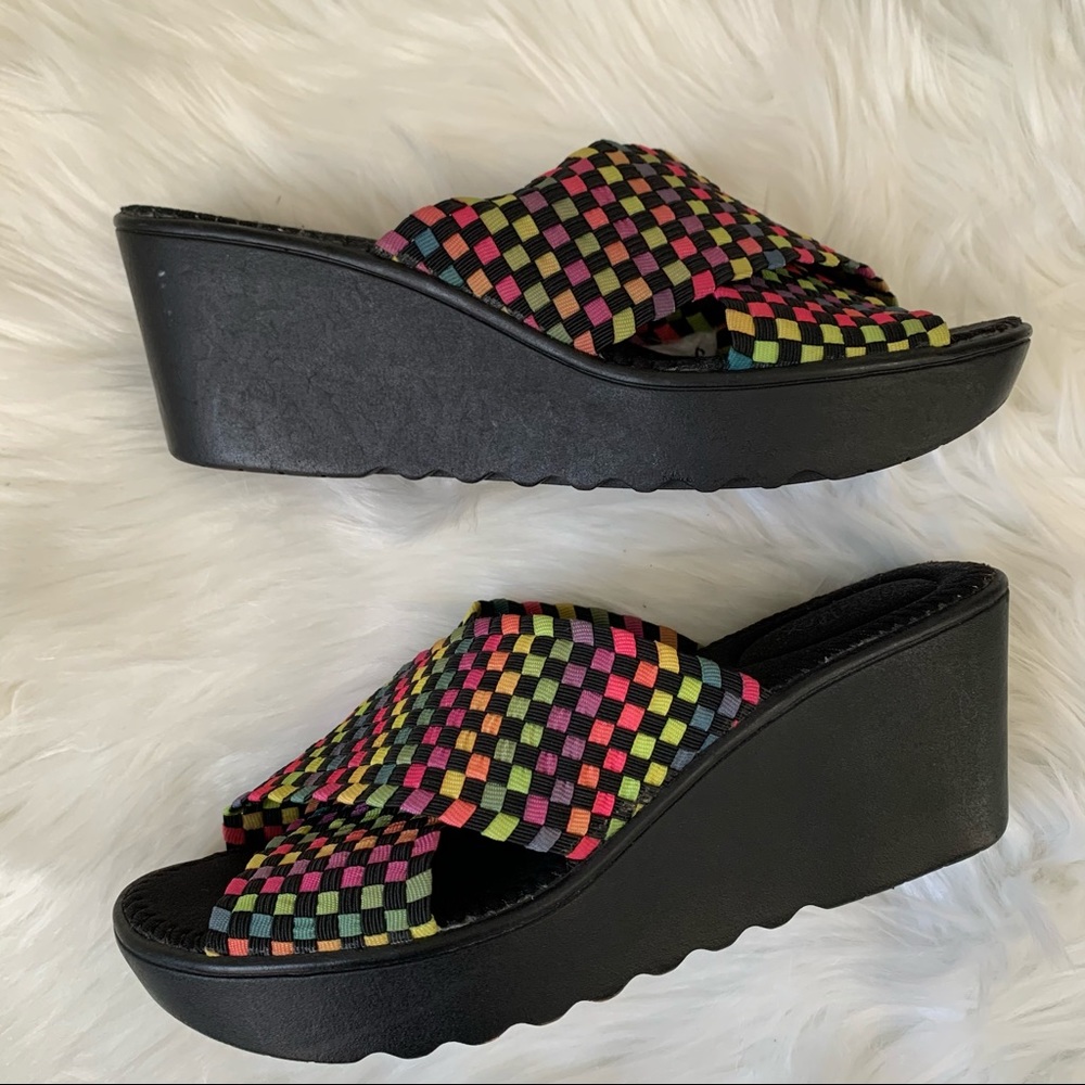 Dexflex Sport Shoes Woven Platform Y2K Womens Size 6.5